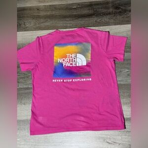 "Half Dome", The North Face Women Pink Graphic Logo Tee size S